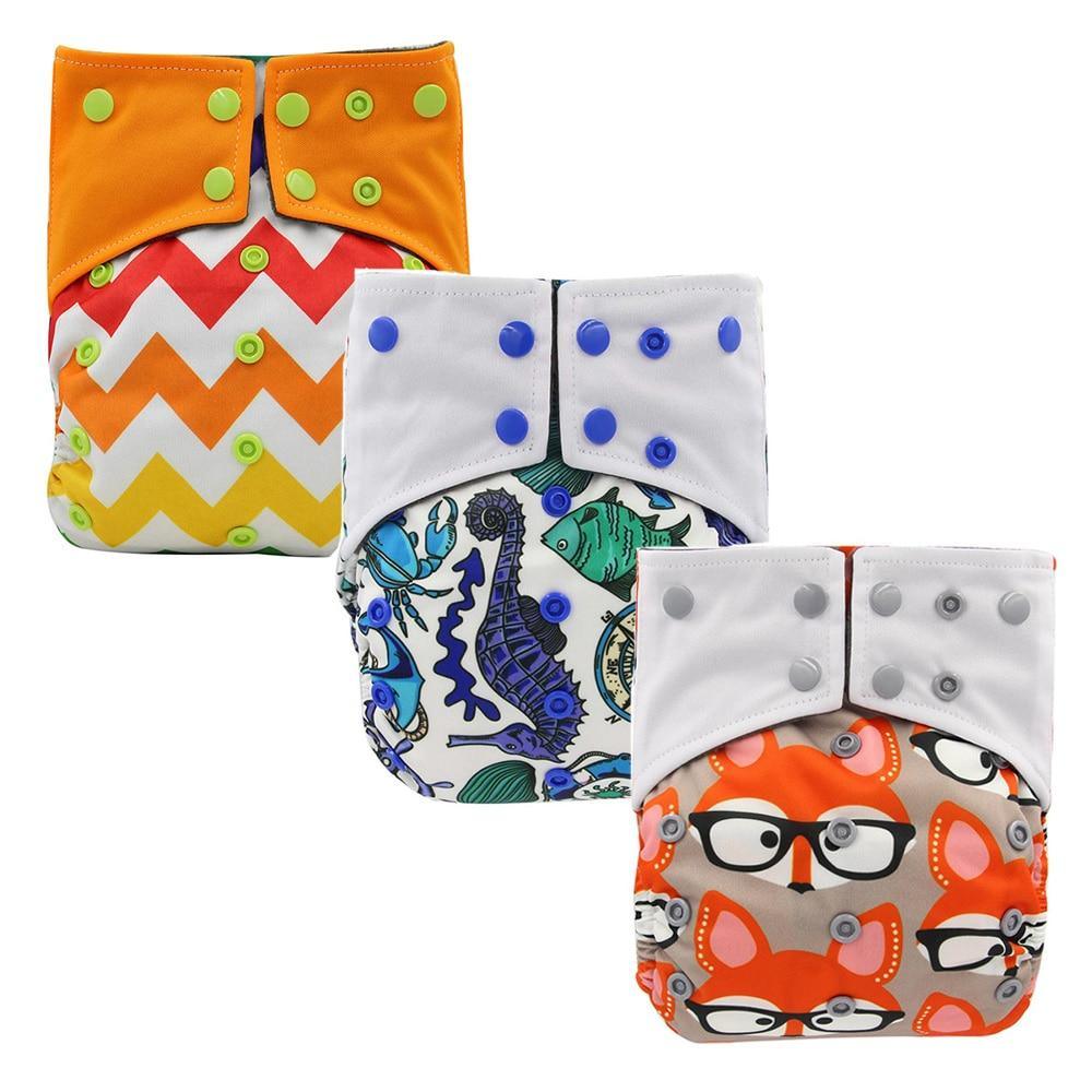 All-In-One  Cloth Diaper for Baby Bamboo Charcoal Eco-friendly Baby Cloth Diaper