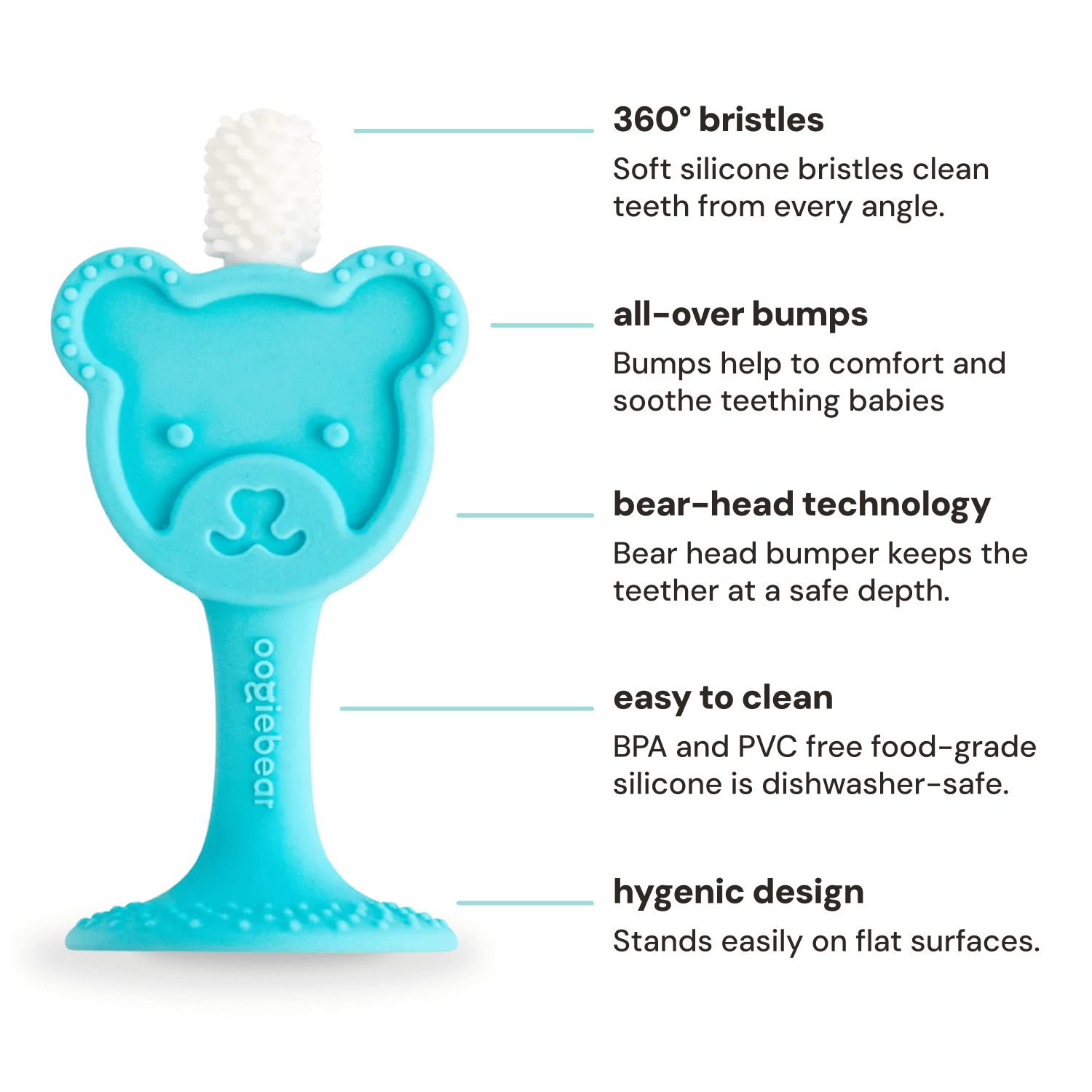 baby teether and training toothbrush 360°